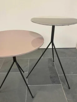 2er-Set Beistelltisch Liquid Hellgrau Resin Rose