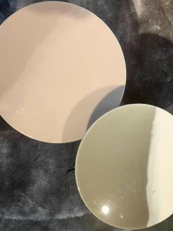 2er-Set Beistelltisch Liquid Hellgrau Resin Rose