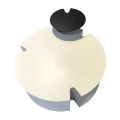 2er-Set Beistelltisch Nix Weiß Lackiert Kernleder Schwarz