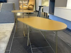 2er-Set Beistelltisch Und Couchtisch Bond Lack Khaki Grün Braun