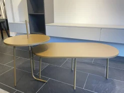 2er-Set Beistelltisch Und Couchtisch Bond Lack Khaki Grün Braun