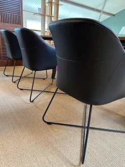 4er-Set Caspar Chair Leder Treviso Black Schwarz Gesell Schwarz