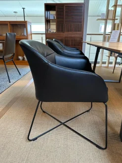 4er-Set Caspar Chair Leder Treviso Black Schwarz Gesell Schwarz