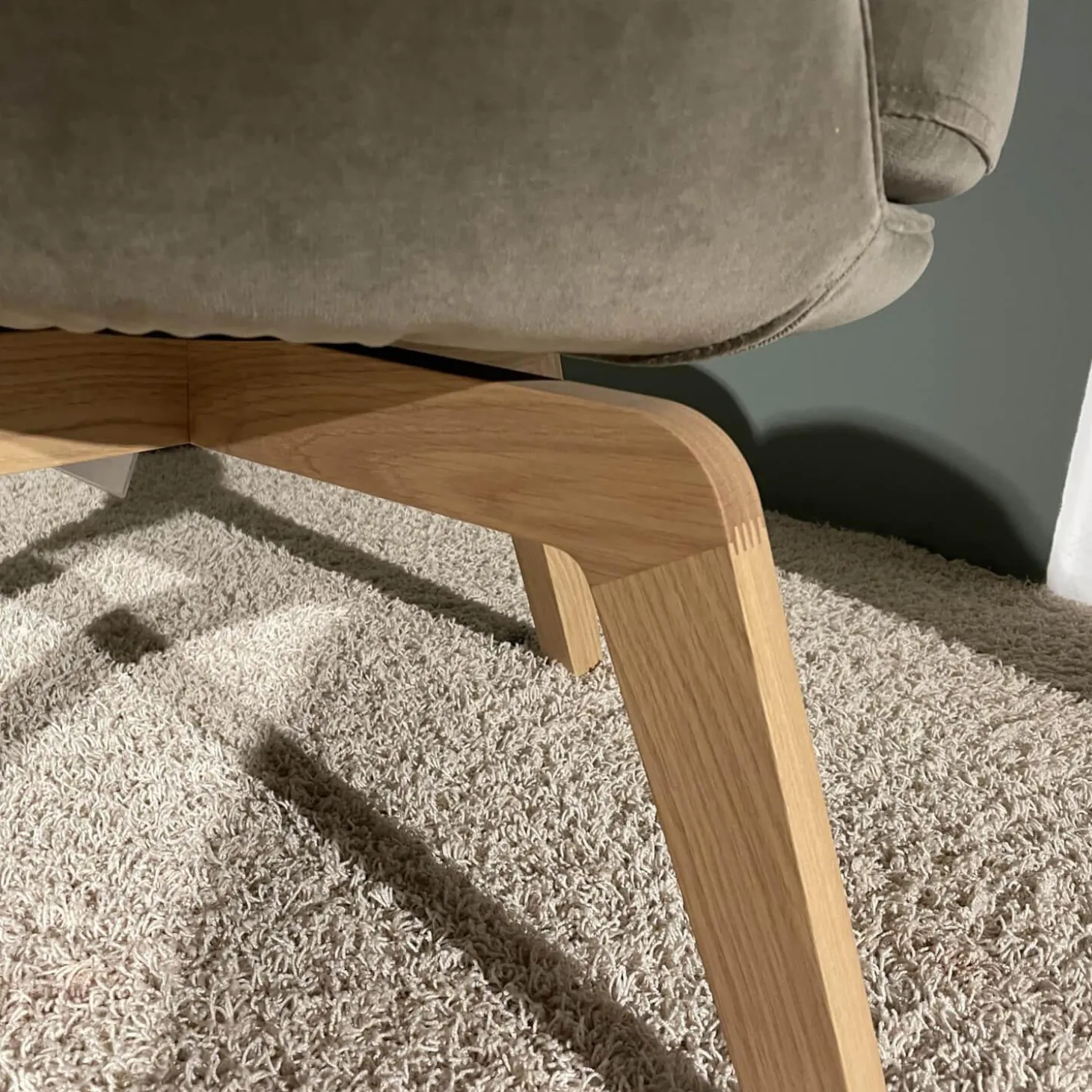 2er-Set Club-Sessel 562 Stoff 18.222 Beigegrau Vierfuß Holz Massiv H98 Eiche