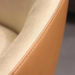 4er-Set Dean Armlehnstuhl Leder Nappa Seta 56 Copper Stoff Casanova 020 Beige