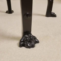 2er-Set Eisensäule Schwarz Mit Marmorplatte