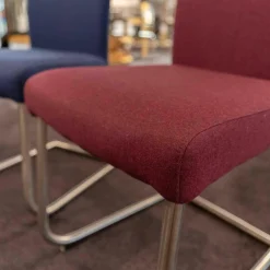 4er-Set Freischwinger CA Diana 3/B Stoff Facet Aubergine Lichtgrijs Middengrijs Blue