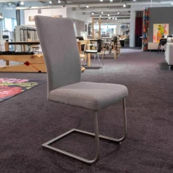 4er-Set Freischwinger CA Diana 3/B Stoff Facet Aubergine Lichtgrijs Middengrijs Blue