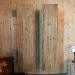 2er-Set Hängeschrank NDE 3 Eiche Recyceltes Altholz Korpus Schwarz