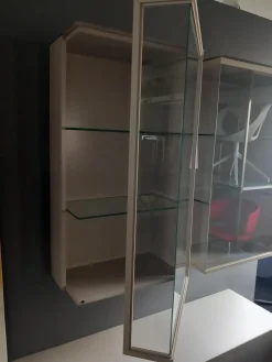 2er-Set Hängeschränke Cubo Glas Farbe Glattlack Kaschmir Grau Beige