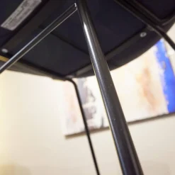 6er-Set Kufenstuhl Mit Armlehnen Marel Stoff Steelcut Trio 3 Braunblau Gestell Metall Schwarz