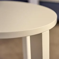 2er-Set Nachttisch Daphne Oval Lack Matt Weiß