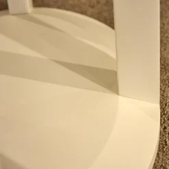 2er-Set Nachttisch Daphne Oval Lack Matt Weiß