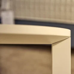 2er-Set Nachttisch Daphne Oval Lack Matt Weiß