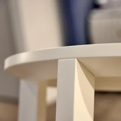 2er-Set Nachttisch Daphne Oval Lack Matt Weiß