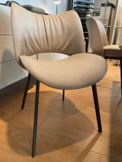 2er-Set Nice Leder 40 Cachemire Beige Füße Braun Lackiert