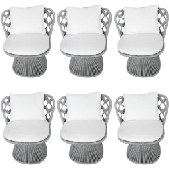 6er-Set Outdoorstuhl Flair Stoff Lola Weiß