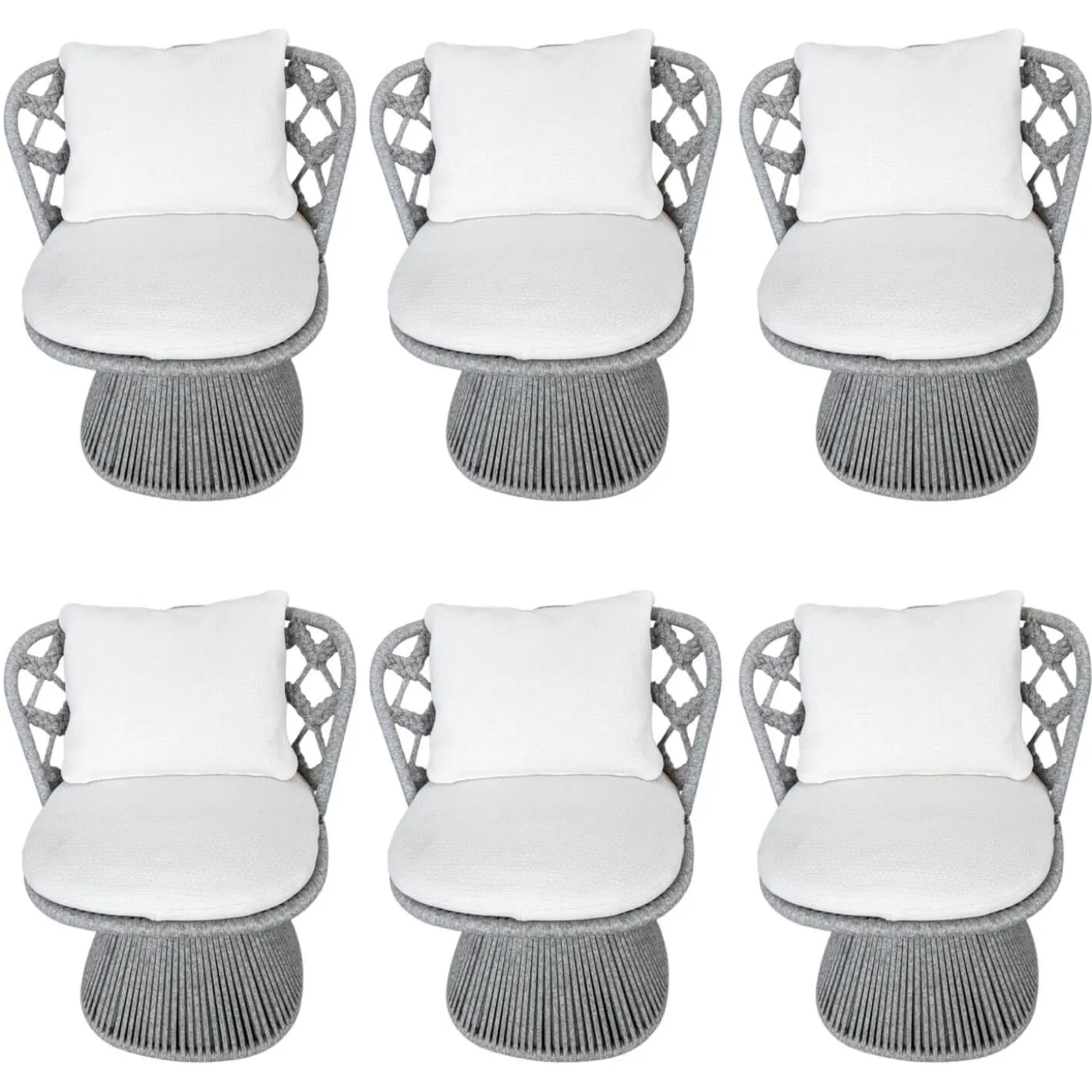 6er-Set Outdoorstuhl Flair Stoff Lola Weiß