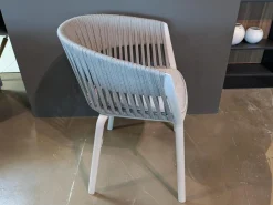 4er-Set Outdoorstuhl Ria Schnur Powder Grey Aluminium Pulverbeschichtet