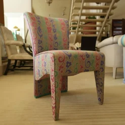 2er-Set Polsterstuhl Extra Stoff Mehrfarbig Füße Stoffbezogen