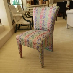 2er-Set Polsterstuhl Extra Stoff Mehrfarbig Füße Stoffbezogen