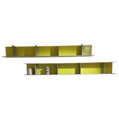 2er-Set Regale Mell L-Regal U-Regal Mattlack Rauch Grau M28 Zitrone M93