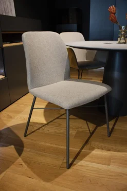 4er-Set S1000 Stoff 4702 Graubeige Leder 4104 Senf