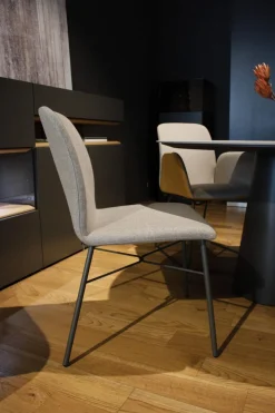 4er-Set S1000 Stoff 4702 Graubeige Leder 4104 Senf