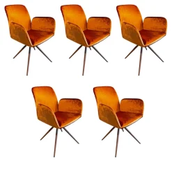 5er-Set S1000 Stoff Velours M277 Rostrot