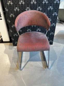 2er-Set S500 Stuhl 4601 Rotgrau Füße Chrom