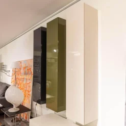 3er-Set Schrank Horizon Flöte Hängend Lack Hochglanz Light Grey Forest Und Dark Grey