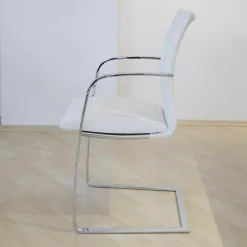 2er-Set Schwingstuhl 967-01 Chrom Glanz F 40 Leder No1 Nuvola 117