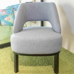 2er-Set Sessel Alf Eiche Schwarz Stoff 401 Casual 58 Light Blue