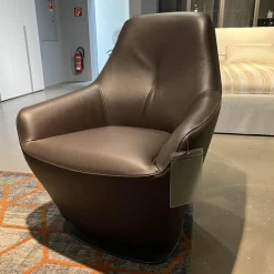 2er-Set Sessel Cantate Leder Raffino 210 Mustang Fuß Stahl Epoxy E2200 Nuit