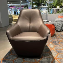 2er-Set Sessel Cantate Leder Raffino 210 Mustang Fuß Stahl Epoxy E2200 Nuit