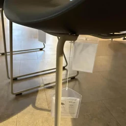 4er-Set Sessel Moon 908.91 Sitzschale Soft Touch X03 Darkgrey Dunkelgrau Kufengestell 91 Hellgrau