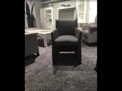 6er-Set Sessel MR Picara 317 Stoff Yves Silber Und Stoff Mango Grey Grau Fuß Kunststoffrollen Schwarz