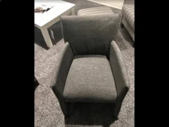 6er-Set Sessel MR Picara 317 Stoff Yves Silber Und Stoff Mango Grey Grau Fuß Kunststoffrollen Schwarz