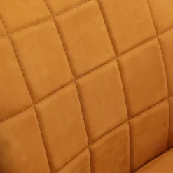 6er-Set Sessel Ricardo Leder Kenia Cognac Braun Drehgestell Edelstahl Matt Mit Gleiterstopfen