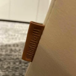 2er-Set Sessel Windy Leder Elmosoft 02119 Beige mit Chromfüßen