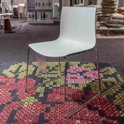 2er-Set Stühle Catifa 46 Kufengestell Polyprophylen Zweifarbig PO00217 Minz/Weiß Stahl CRO Verchromt