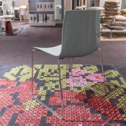 2er-Set Stühle Catifa 46 Kufengestell Polyprophylen Zweifarbig PO00217 Minz/Weiß Stahl CRO Verchromt