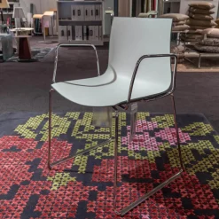 2er-Set Stühle Catifa 46 Kufengestell Polyprophylen Zweifarbig PO00217 Minz/Weiß Stahl CRO Verchromt