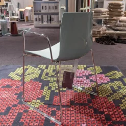 2er-Set Stühle Catifa 46 Kufengestell Polyprophylen Zweifarbig PO00217 Minz/Weiß Stahl CRO Verchromt