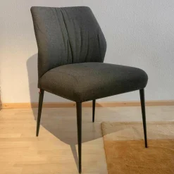 6er-Set Stühle Enora Stoff Bogota Black Gestell Metall Black