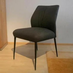 6er-Set Stühle Enora Stoff Bogota Black Gestell Metall Black