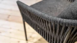 4er-Set Stühle Gabon Anthrazit Dunkelgrau Alu Charcoal