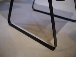 2er-Set Stühle Heaven Dining Stoff Mara Graphit Grau Gestell Metallkufe Schwarz Ohne Armlehne