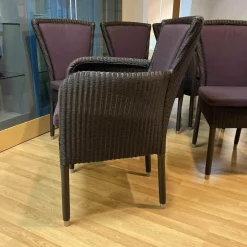 6er-Set Stühle Nova Loomgeflecht Stoffbezug 70069-0003 Lila