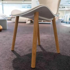 2er-Set Stühle Papilio Shell SH2I Holz Schale Weiß 0116B Stoff EBE Bastfarben 2429102